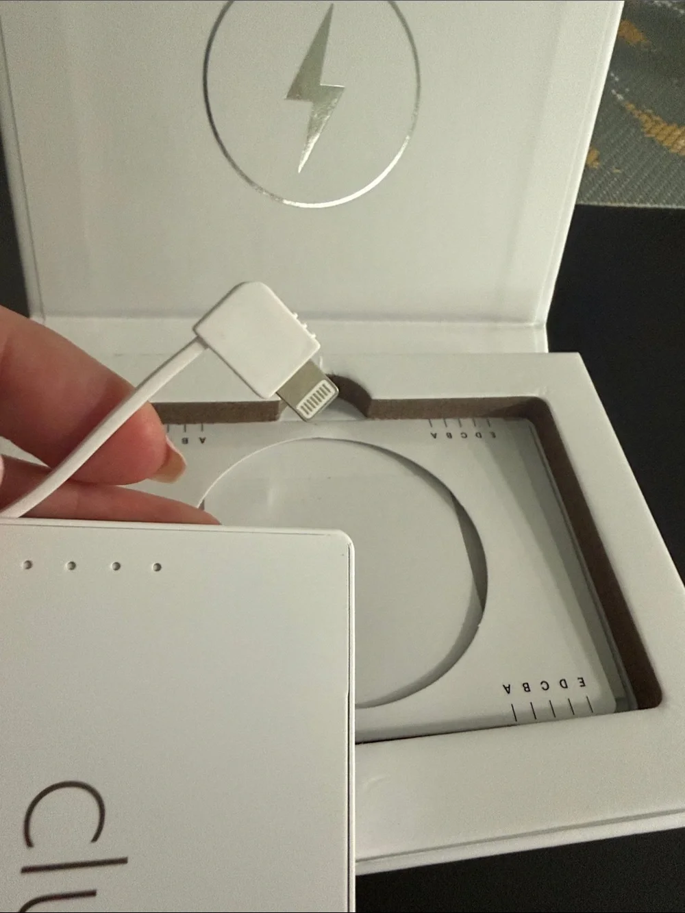 Clutch Pro Portable Phone Charger - lightning port